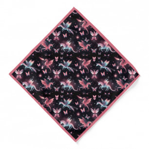 Pink Unicorn Dragon Mix Bandana