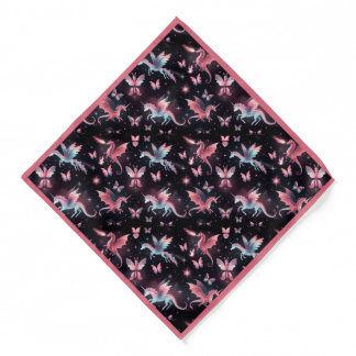 Pink Unicorn Dragon Mix Bandana