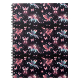 Pink Unicorn Dragon Mix Notebook