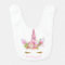 Pink Unicorn Face Birthday Girl Bib