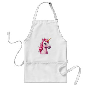 Pink Unicorn Fantasy Adult Apron