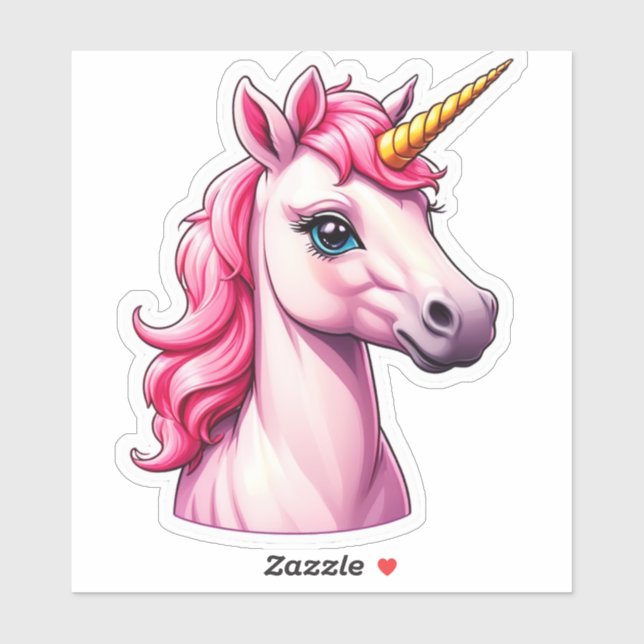 Pink Unicorn Fantasy Sticker (Sheet)