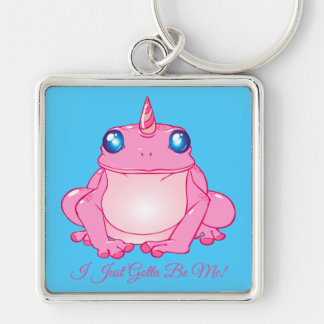 Pink Unicorn Frog, I Just Gotta Be Me Keychain