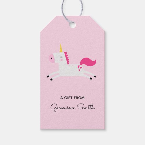 Pink Unicorn  Gift Tags