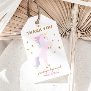 Pink Unicorn Gift Tags, Favor Tags