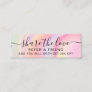 Pink unicorn girly rainbow marble referral card