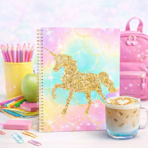 Pink unicorn glitter design  planner