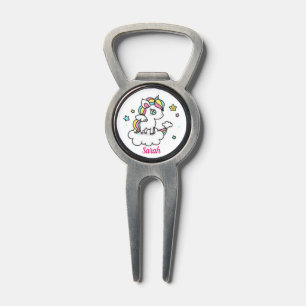 PINK Unicorn Glitter Stars Custom Unique Golfer Divot Tool