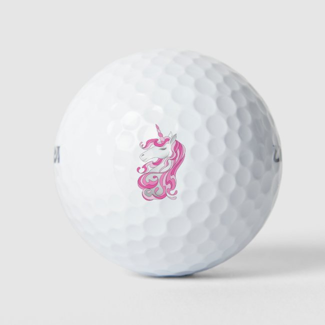 Pink Unicorn Golf Balls