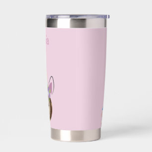 Pink Unicorn Hat Photo Named Back to School Insulated Tumbler