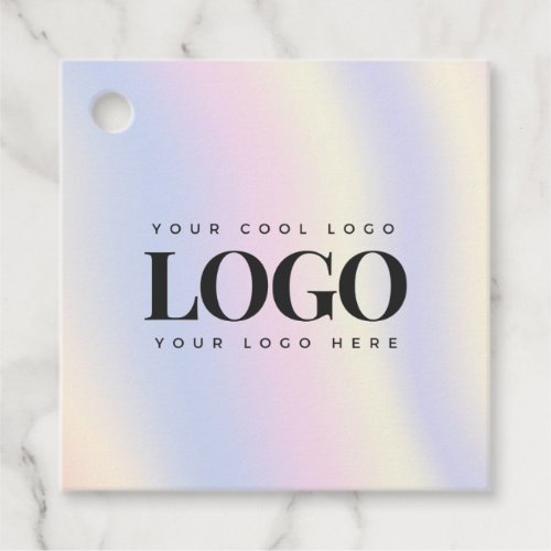 Pink Unicorn Holographic Company Custom Logo Favor Tags
