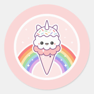 Adorable Cute Kawaii Summer Ice Cream Cartoon Emoji - Double Scoop Vin –  Shinobi Stickers