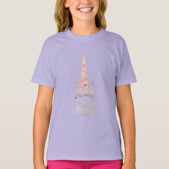 Pink Unicorn Inspirational quote T-Shirt (Front)