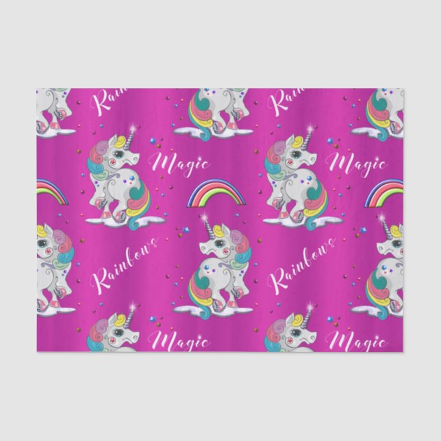 Pink Unicorn Magic Tissue Paper (Front)