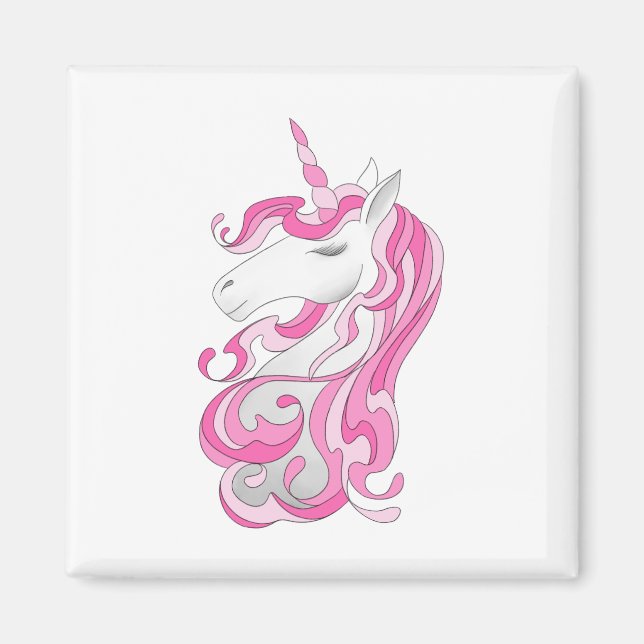 Pink Unicorn Magnet (Front)