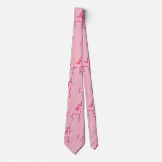 Pink Unicorn Neck Tie (Front)