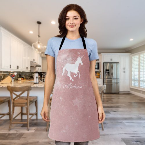 Pink Unicorn Personalized Apron