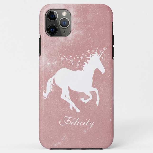 Pink Unicorn Personalized Case-Mate iPhone Case (Back)