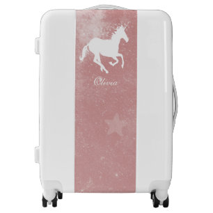 Pink Unicorn Personalized Luggage