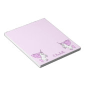 Pink Unicorn Personalized Notepad (Angled)