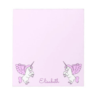 Pink Unicorn Personalized Notepad