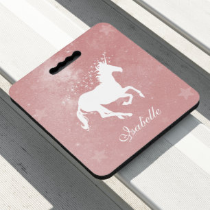 Pink Unicorn Personalized Seat Cushion