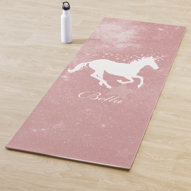 Pink Unicorn Personalized Yoga Mat (In Situ)