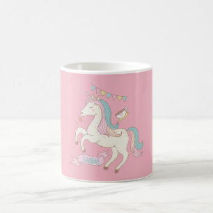 Pink Unicorn Personnalised Coffee Mug