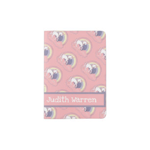 Pink Unicorn Personnalised Passport Holder