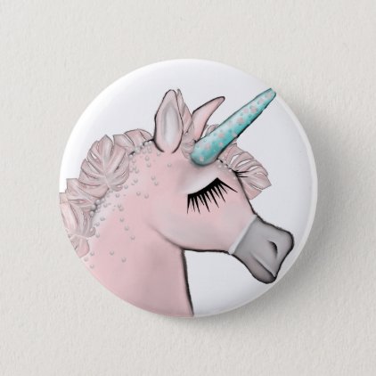 Pink Unicorn Pinback Button