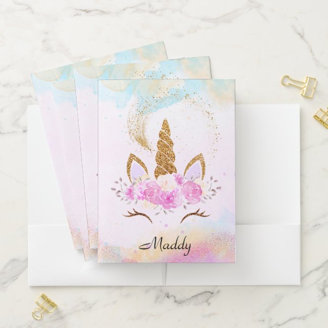 PINK UNICORN POCKET FOLDER (In Situ)