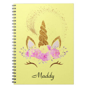 PINK UNICORN POCKET FOLDER NOTEBOOK