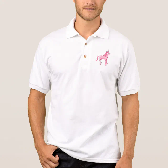 Pink Unicorn Polo Shirt | Zazzle.com