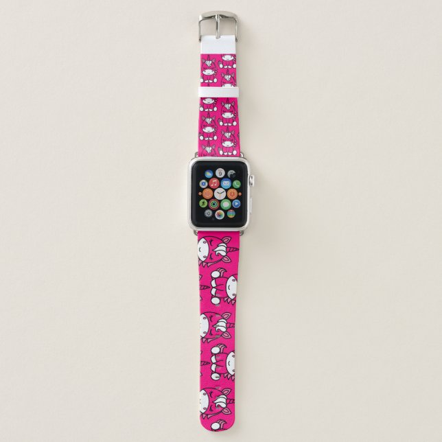 Pink Unicorn Pony Apple Watch Band (Front)