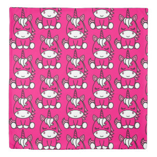 Pink Unicorn Pony Duvet Cover