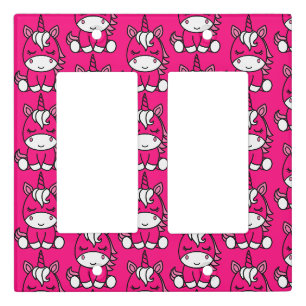 Pink Unicorn Pony Light Switch Cover