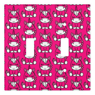 Pink Unicorn Pony Light Switch Cover
