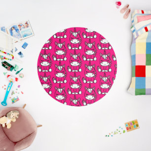 Pink Unicorn Pony Outdoor Rug