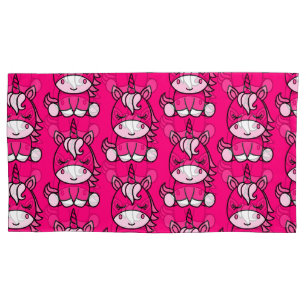 Pink Unicorn Pony Pillow Case