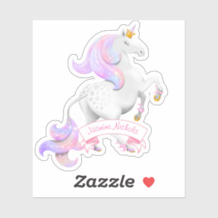 Pink Unicorn Pretty Princess Sparkles Sticker