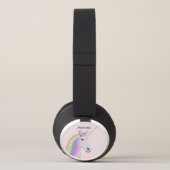 Pink Unicorn Rainbow Custom Bluetooth Headphones (Right)
