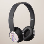 Pink Unicorn Rainbow Custom Bluetooth Headphones (3/4)