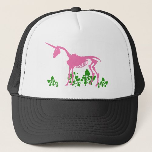 Pink Unicorn Skeleton Trucker Hat
