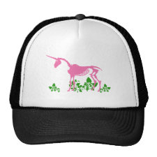 Pink Unicorn Skeleton Trucker Hat