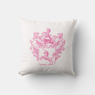 Pink Unicorn Throw Pillow