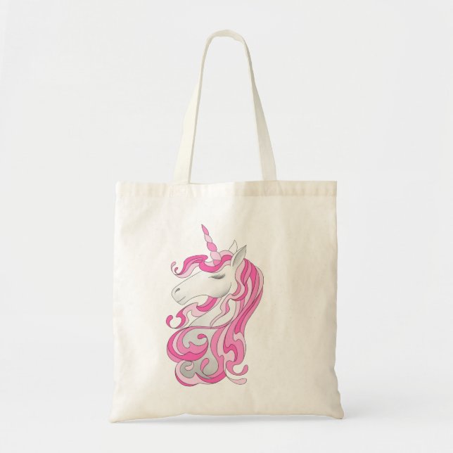 Pink Unicorn Tote Bag (Front)