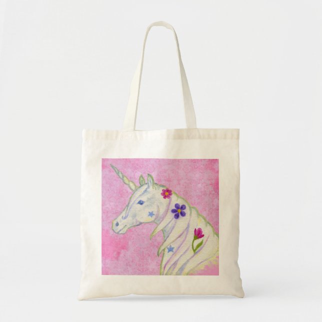 Pink Unicorn tote bag (Front)