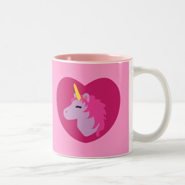 Pink Unicorn Two-Tone Coffee Mug (Right)