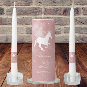 Pink Unicorn Unity Candle Set
