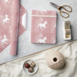 Pink Unicorn Wedding Wrapping Paper<br><div class="desc">Wrap gifts for the bride and groom with a roll of Pink Unicorn Wedding Wrapping Paper.  Wrapping paper design features a starry background with a unicorn adorned with stars.  Additional wedding stationery and gifts available with this design as well.</div>